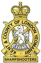 Cap badge of C (Kent and Sharpshooters Yeomanry) Squadron, Royal Yeomanry